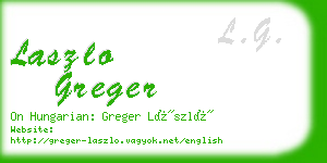 laszlo greger business card